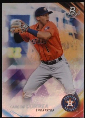 2017 Bowman Platinum Carlos Correa #45 BASEBALL Houston Astros - Image 1 of 2