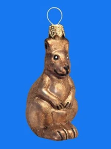 SM KANGAROO JOEY EUROPEAN BLOWN GLASS CHRISTMAS TREE ORNAMENT DECORATION - Picture 1 of 1