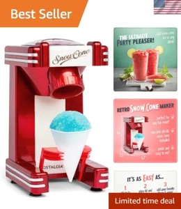 Máquina de cono de nieve cuchillas de acero inoxidable con capacidad de 20 golosinas para uso de fiesta en el hogar - Imagen 1 de 7