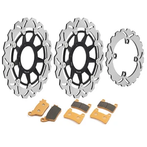 Front Rear Brake Rotors Pads For Honda Fireblade CBR 1000 RR CBR1000RR 2008-2016 - Picture 1 of 12