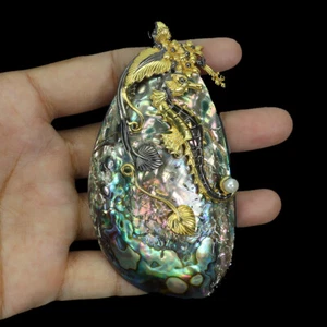 925 Sterling Silver Pendant Oval Mother Of Pearl Pearl Handmade Jewelry ๐๐๐๐ - Picture 1 of 13