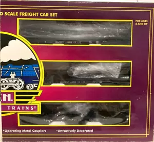 1/2 Set O Gauge MTH Premier 20-98119 Hill Crest Lumber Co Flatcar 3-Cars O1277B - Picture 1 of 2