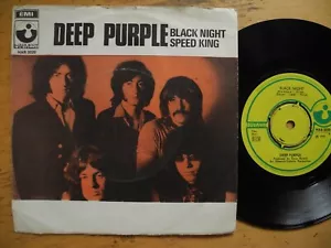 DEEP PURPLE Black Night / Speed King 45 7" single 1970 Sweden VG+ - Picture 1 of 2