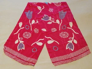 100% Silk Scarf - made Italy - RN 74335 - multicolored flowers - Picture 1 of 3