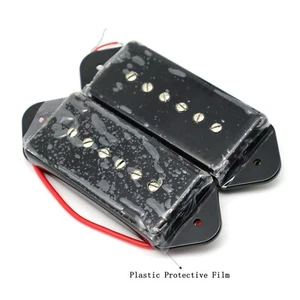 1 Set P90 Dog Ear Soapbar Pickups Guitar Single Coil Pickups,Neck&Bridge,Black - Picture 1 of 5