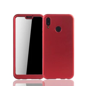 Etui Komórka Ochrona do Huawei P20 Lite Full Case Cover Ochrona wyświetlacza Bumper Czerwone - Zdjęcie 1 z 4