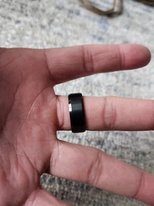 black stainless steel metal ring - Picture 1 of 3