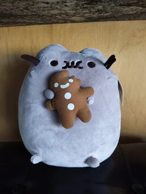 Pusheen Holding Gingerbread Eating Gingerbread 9.5" GUND IT'SUGAR 2018 RARE - Image 1 of 4