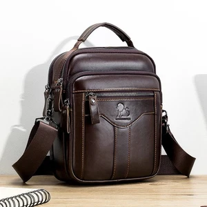 Hombre Bandolera Clásico Bolso de Cuero Retro Hombre Capa Superior Piel de Vaca Bolso de Hombro - Imagen 1 de 8