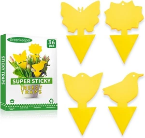 36 Pcs Classic Sticky Traps for Fungus Gnat (Plants), Fruit Fly, Whitefly,... - Picture 1 of 41