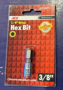 Ace Hardware 3/8" Hex Bit Socket 1/4" Drive No. 29201 - NOS - Picture 1 of 2