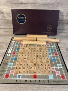 Vintage Scrabble Board Game Selchow & Righter - 1953 Brown Box - Complete! - Picture 1 of 15
