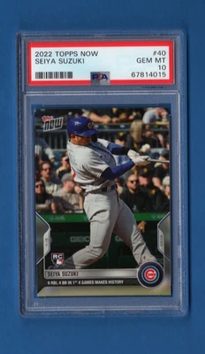 2022 Topps Now  #40 Seiya Suzuki RC PSA 10 - Image 1 of 3