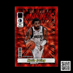 2023-24 Donruss #6 Kyrie Irving Net Marvels Red - Picture 1 of 2