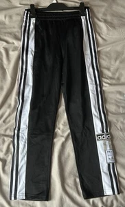 adidas Girls' Black And White Trousers Age 11-12. New With Tags. - Picture 1 of 7