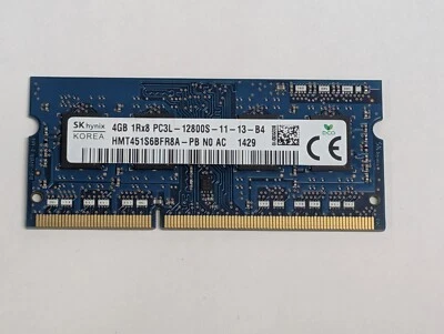 SK Hynix 4GB 1RX8 PC3L-12800S-11-13-B4 HMT451S6BFR8A-PB RAM Memory Laptop~ - Image 1 of 4
