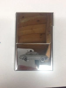 Saab 99 Turbo ref219 Pewter Effect Car on a Stainless Steel Business Card Holder - Picture 1 of 1