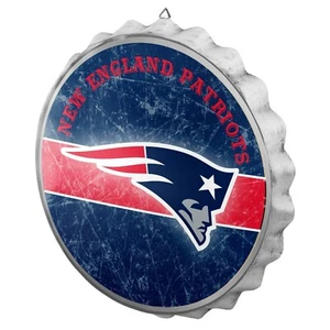 New England Patriots Distressed Bottle Cap Sign 12.5" FOCO - Picture 1 of 1