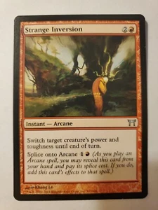 MTG Magic The Gathering Card Strange Inversion Instant Arcane Red Champions 2004 - Picture 1 of 2