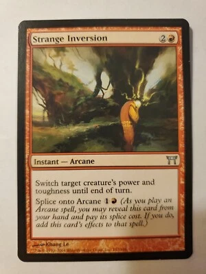 MTG Magic The Gathering Card Strange Inversion Instant Arcane Red Champions 2004 - Image 1 of 2