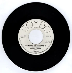 JOHNNY VENTURA Y SU ORQUESTA Lamento De Fernando / Prisionero COMBO 7" 45rpm - Picture 1 of 2