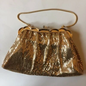 Vintage Gold-Mesh Purse, 9 x 5 inches, Whiting & Davis, perfect - Picture 1 of 4
