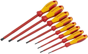 Knipex 98 20 8 Piece VDE Insulated Slotted Screwdriver Set - Picture 1 of 1