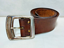 Vintage Leather Men's Belt 1979 With Print. USSR