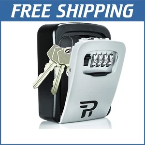 Durable Outdoor Key Lock Box with Code – Wall Mount Security Lockbox 2-Pack - Picture 1 of 11