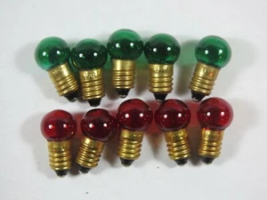 Lionel Trains Red & Green Translucent #432R & 432G Screw Base 18v Bulbs - 10 Pcs - Picture 1 of 2