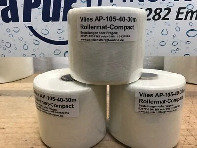 3 rolls fleece 10.5cm 40g/m fleece filter Rollermat compact 1 theiling replacement fleece - Image 1 of 4