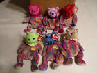 Choice TY Birthday Beanie Baby Ruffled Multi-Colored Bears:Jan/Feb/Jul/Aug/Sep/O