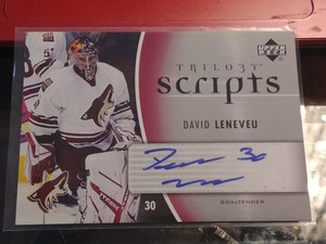 2006-07 Upper Deck Trilogy Scripts #TSDL David Leneveu Auto