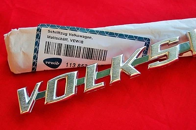 VW "VOLKSWAGEN" CAPÓ TRASERO SCRIPT, ESCARABAJO SUPER KARMANN GHIA, TIPO 3, AUTOBÚS, ALEMÁN Foto 1 de 4