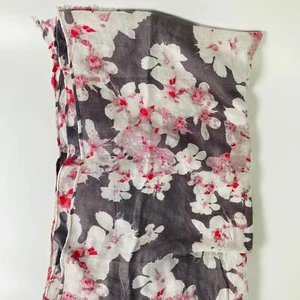 Grey Floral Pattern Scarf - Picture 1 of 5
