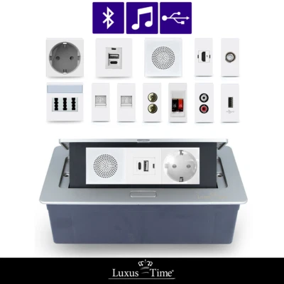 Einbau Tischsteckdose versenkbar Stecker Livolo Einsätze individuell bestückbar - Bild 1 von 4