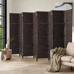 Arezzo Wood and Rattan Room Divider & Privacy Screens | Designer Room Dividers - Picture 1 of 28