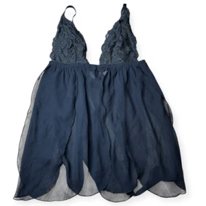 VINTAGE VICTORIA’S SECRET Women’s Black Sheer Paneled Babydoll Chemise Size XS - Picture 1 of 5