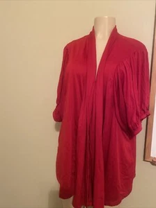Beverly Drive Womens Cardigan Red 20/22 2x Open Front Stretchy New Dolman Sleeve - Picture 1 of 6