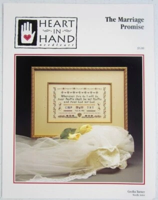 Heart In Hand Needleart The Marriage Promise Counted Cross Stitch Pattern - Image 1 of 3