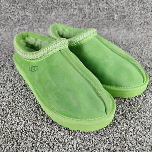 UGG Tasman Slippers Womens Parakeet Green Suede Sheerling Slip On House Shoes - Picture 1 of 10