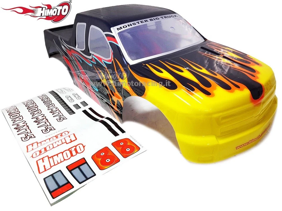 50905 CARROZZERIA MONSTER TRUCK 1:5 VERNICIATA E COMPLETA DI ADESIVI BODY SHELL - Immagine 1 di 1