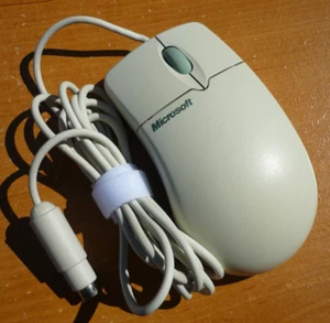 Vintage Microsoft IntelliMouse 1.2A PS/2 Wheel Mouse X03-65047 - Cleaned Tested - Picture 1 of 6