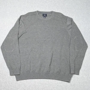 Suéter GH Bass Mezcla Algodón Para Hombre 2XL Gris con Parches en el Codo XXL Nuevo - Imagen 1 de 8