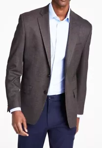 New Mens Michael Kors Brown Check Kent Sport Coat Suit Blazer Jacket 38 R - Picture 1 of 4