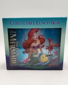 Vitg The Little Mermaid Tin Lunchbox Disney Ariel Flounder Sebastion 1989 Sealed - Picture 1 of 8
