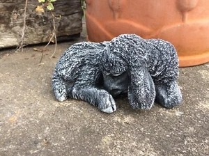 Stone lamb garden ornament farm animal countryside black sheep - Picture 1 of 2