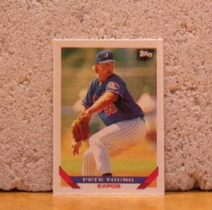 1993 TOPPS MINI 1" VARIANT BASEBALL CARD MONTREAL EXPOS PETE YOUNG - Picture 1 of 2