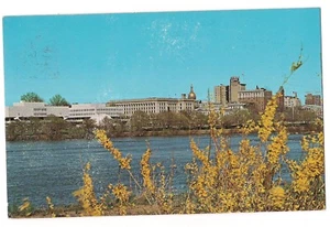 1967 TRENTON SKYLINE Delaware River NUOVA MAGLIA cartolina NJ KOPPEL Mercer County - Foto 1 di 2