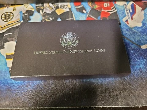 1989 S US Congressional Coins Proof Set - Silver Dollar & Clad Half Dollar COA Cover